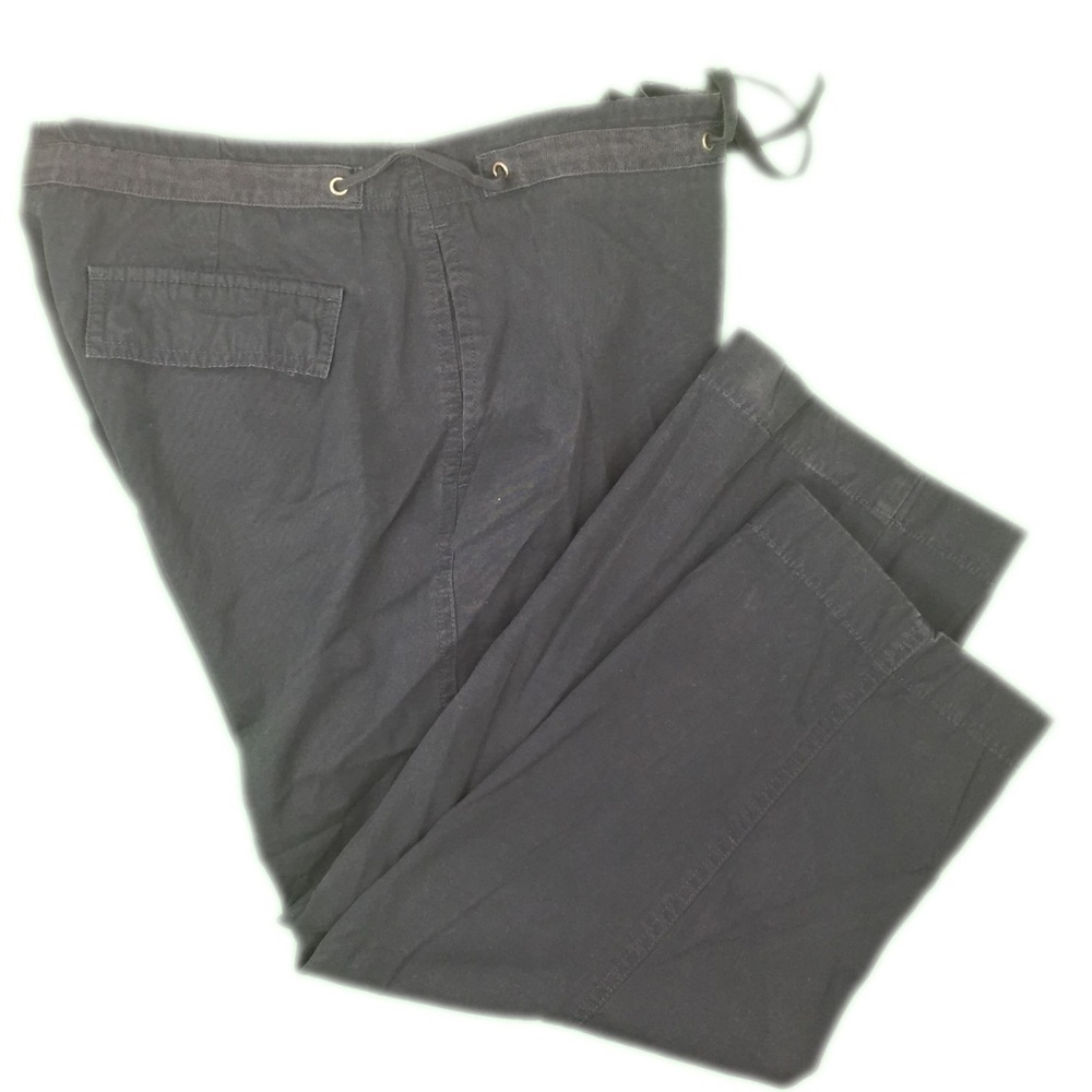 J. Crew Low Fit Cotton Blue Cropped Capri Pants